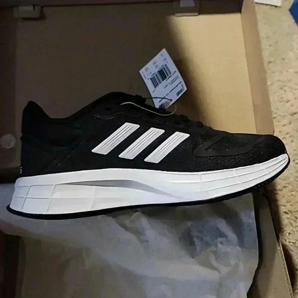 Adidas Duramo 10 Wide Running Shoes Black Women Size 6.5 New In‎ Box GY3867 NIB - Picture 2 of 6